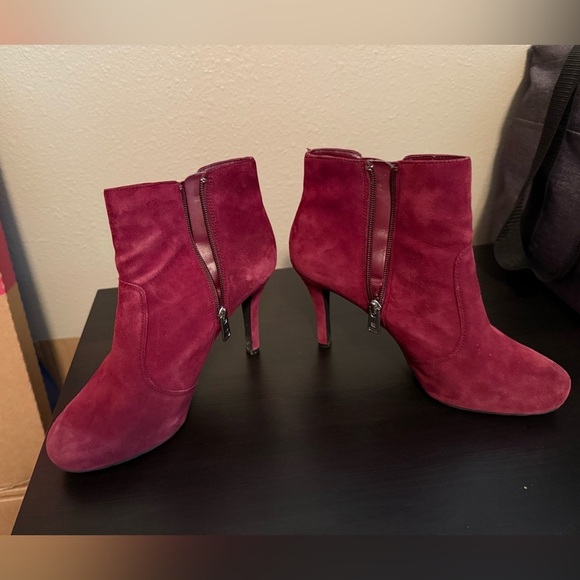 adidas Shoes - adidas Burgundy Heeled Boots